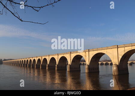 Pont sur la rivière Susquehanna à Harrisburg Banque D'Images