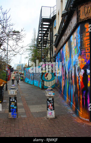 L'art de la rue, Brick Lane, Londres, Shoreditch Banque D'Images