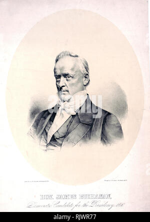 L'honorable James Buchanan, candidat démocrate à la présidence, 1856 Banque D'Images