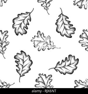 Avec motif transparent noir et blanc acorn Illustration de Vecteur