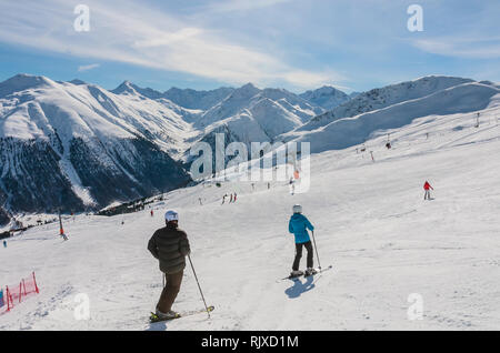 La station de ski des Alpes en. Livigno, Italie Banque D'Images