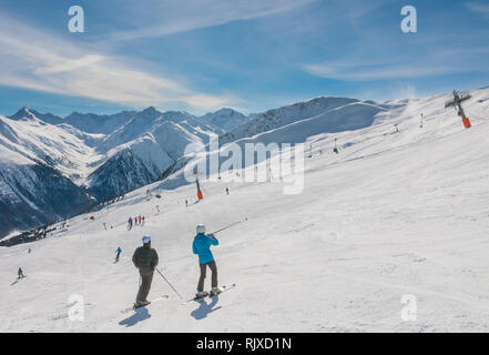 La station de ski des Alpes en. Livigno, Italie Banque D'Images