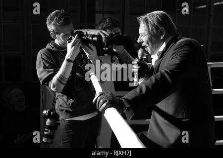 Chessboxing match à la lutte intellectuelle club à Berlin Banque D'Images