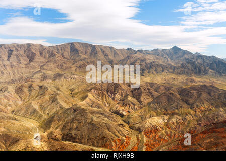 Vue aérienne de grand canyon à partir d'hélicoptères de Banque D'Images