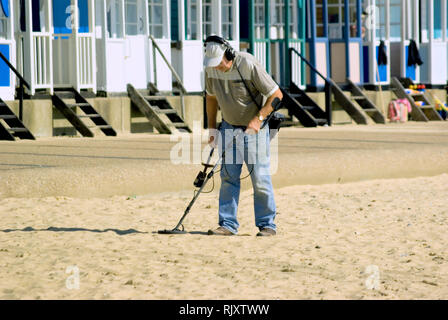 Détection des métaux, Southwold Banque D'Images