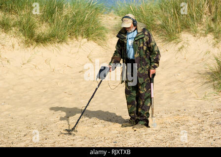Détection des métaux, Southwold Banque D'Images