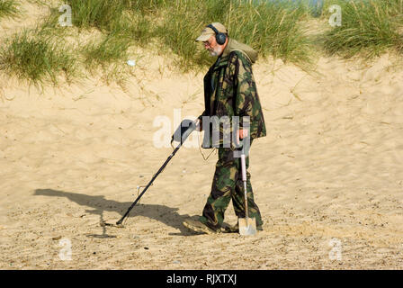 Détection des métaux, Southwold Banque D'Images