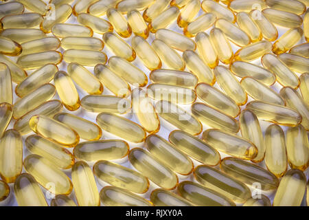 Abstract pattern composé de nombreuses capsules jaune Banque D'Images
