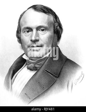 LOUIS AGASSIZ (1807-1873) biologiste et géologue Swiss-American Banque D'Images