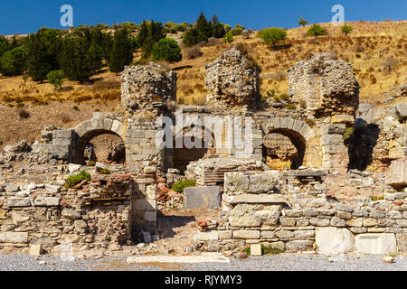 Ephèse, l'un des plus grands sites archéologiques romains en Turquie Banque D'Images