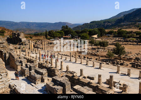 Ephèse, l'un des plus grands sites archéologiques romains en Turquie Banque D'Images