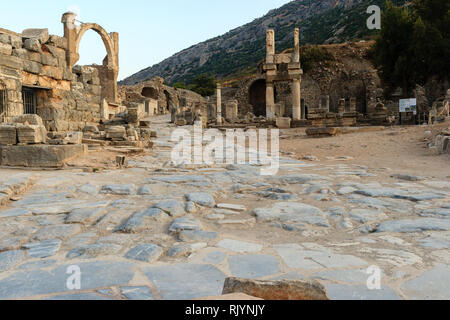 Ephèse, l'un des plus grands sites archéologiques romains en Turquie Banque D'Images