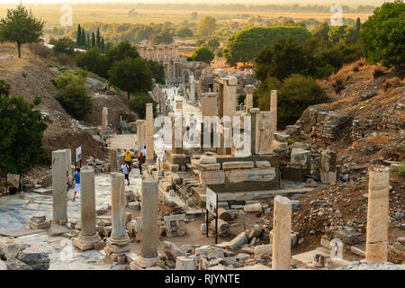 Ephèse, l'un des plus grands sites archéologiques romains en Turquie Banque D'Images