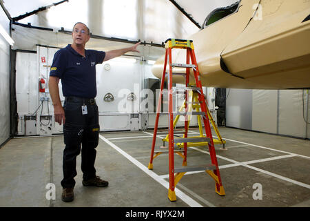 À l'air et de l'espace port Mojave XCOR Aerospace est l'ouverture de leurs portes pour une visite des futurs astronautes et partenaires d'affaires. Banque D'Images