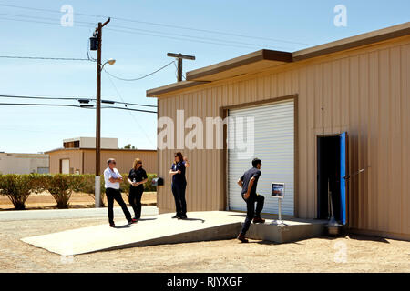 À l'air et de l'espace port Mojave XCOR Aerospace est l'ouverture de leurs portes pour une visite des futurs astronautes et partenaires d'affaires. Banque D'Images