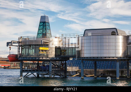 STAVANGER, Norvège - août 14, 2018 : Musée du pétrole norvégien (Norsk Oljemuseum), une date majeure dans le Port de San Francisco. Banque D'Images