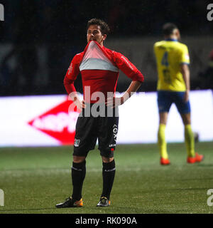 LEEUWARDEN , 08-02-2019 , Cambuur stadion, saison 2018 - 2019 , Keukenkampioen , divisie Jordy Bruijn pendant le jeu SC Cambuur - NEC Banque D'Images