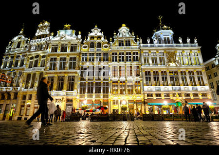 13.11.2018, Bruxelles, Belgique - Guildhouses sur le côté nord-ouest de la Grand Place à Bruxelles, Belgien - Zunfthaeuser Bruessel, an der Nordwes Banque D'Images