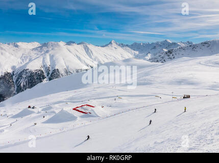 La station de ski des Alpes en. Livigno, Italie Banque D'Images