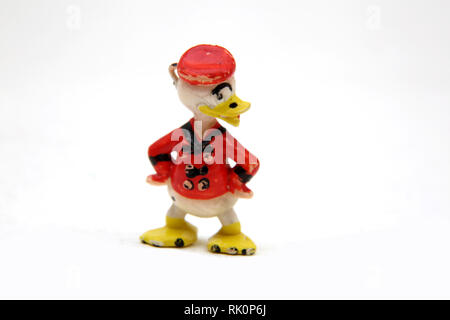 Vintage 1950 Marx vinyle Walt Disney Donald Duck Figure Banque D'Images