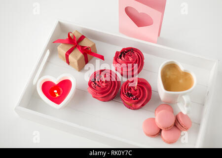 Close up of red Sweets for Valentines Day Banque D'Images