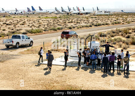 À l'air et de l'espace port Mojave XCOR Aerospace est l'ouverture de leurs portes pour une visite des futurs astronautes et partenaires d'affaires. Banque D'Images