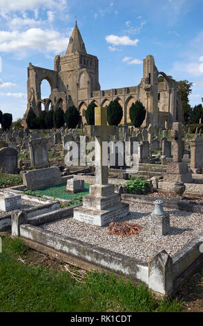 L'Abbaye de Crowland (aussi écrit l'abbaye de Croyland), Crowland, Lincolnshire, Royaume-Uni. Banque D'Images