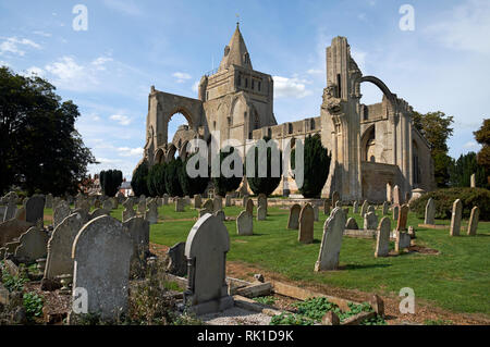 L'Abbaye de Crowland (aussi écrit l'abbaye de Croyland), Crowland, Lincolnshire, Royaume-Uni. Banque D'Images