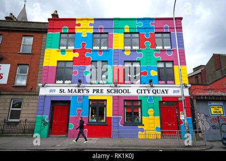 Pré Saint Mary's School City Quay à Dublin, Irlande Banque D'Images