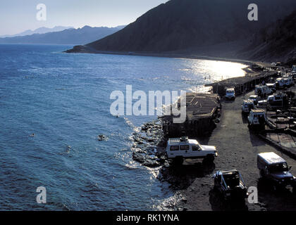 Trou Bleu. Au lieu de plongée Mer Rouge, à Dahab, Egypte Banque D'Images