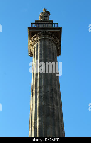 Gris monument de Grey Street dans Grainger Town, Newcastle upon Tyne, England, UK Banque D'Images