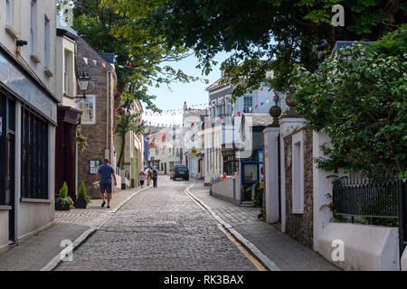 Alderney High Street Banque D'Images