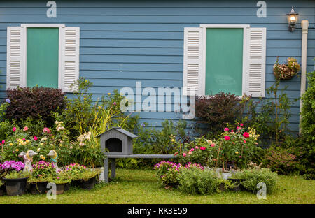 Beau jardin et pastel couleur accueil Arrière-plan. Banque D'Images