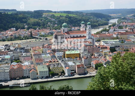 Passau, Allemagne - voir dans la ville historique de Passau, Bavière, Allemagne Banque D'Images