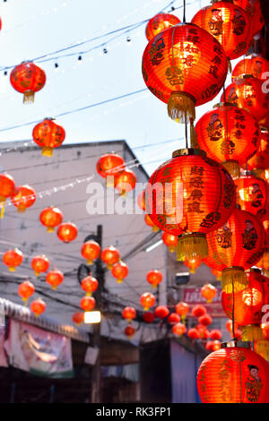 Lanternes rouges Chiang Mai Banque D'Images