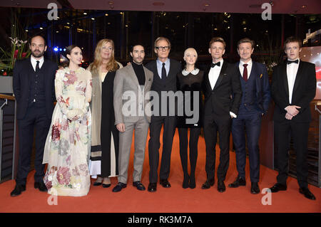 David Dencik, Zoe Kazan, Lone Scherfig, Tahar Rahim, Bill Nighy, Andrea Riseborough, Esben Smed, Nicolaj Kopernikus et Caleb Landry Jones assistant à l'ouverture du festival avec la 'La bonté des étrangers' première au 69e Festival International du Film de Berlin Berlinale Berlinale 2019 / au palais le 7 février 2019 à Berlin, Allemagne. Dans le monde d'utilisation | Banque D'Images
