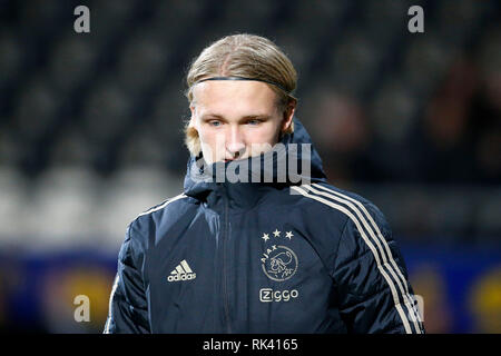 Almelo, Pays-Bas. 09Th Feb 2019. ALMELO, 09-02-2019, Polman Stadium, de la saison 2018/2019, l'Eredivisie néerlandaise, Ajax player Kasper Dolberg pendant le match Heracles Almelo - Ajax. Credit : Pro Shots/Alamy Live News Banque D'Images