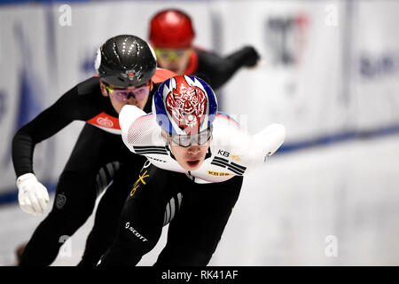 Torino, Italia. 09Th Feb 2019. Crédit photo : LaPresse/Alamy Vivre la Coupe du Monde NewsISU courte piste, Torino, Italia Banque D'Images