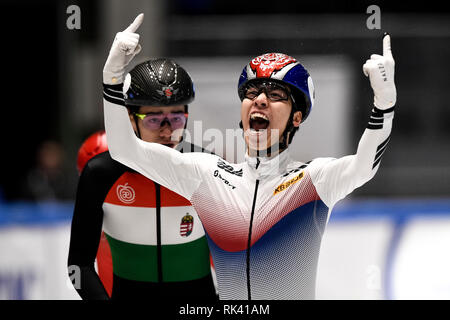 Torino, Italia. 09Th Feb 2019. Crédit photo : LaPresse/Alamy Vivre la Coupe du Monde NewsISU courte piste, Torino, Italia Banque D'Images