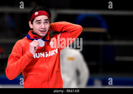 Torino, Italia. 09Th Feb 2019. Crédit photo : LaPresse/Alamy Vivre la Coupe du Monde NewsISU courte piste, Torino, Italia Banque D'Images