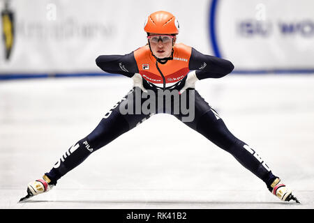 Torino, Italia. 09Th Feb 2019. Crédit photo : LaPresse/Alamy Vivre la Coupe du Monde NewsISU courte piste, Torino, Italia Banque D'Images