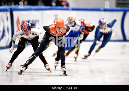 Torino, Italia. 09Th Feb 2019. Crédit photo : LaPresse/Alamy Vivre la Coupe du Monde NewsISU courte piste, Torino, Italia Banque D'Images