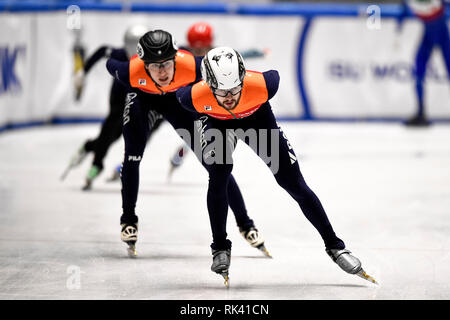 Torino, Italia. 09Th Feb 2019. Crédit photo : LaPresse/Alamy Vivre la Coupe du Monde NewsISU courte piste, Torino, Italia Banque D'Images