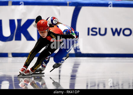 Torino, Italia. 09Th Feb 2019. Crédit photo : LaPresse/Alamy Vivre la Coupe du Monde NewsISU courte piste, Torino, Italia Banque D'Images