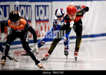 Torino, Italia. 09Th Feb 2019. Crédit photo : LaPresse/Alamy Vivre la Coupe du Monde NewsISU courte piste, Torino, Italia Banque D'Images