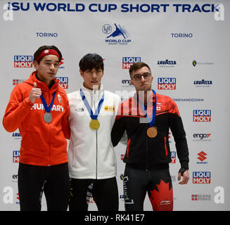 Torino, Italia. 09Th Feb 2019. Crédit photo : LaPresse/Alamy Vivre la Coupe du Monde NewsISU courte piste, Torino, Italia Banque D'Images