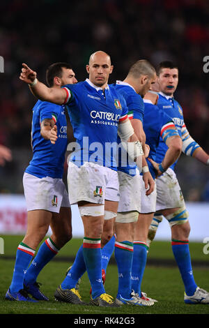 Rome, Italie. 09Th Feb 2019. Rugby Six Nations : le Pays de Galle contre l'Italie, Rome, Italy Crédit : LaPresse/Alamy Vivre NewsRugby Six Nations : le Pays de Galle contre l'Italie, Rome, Italy Crédit : LaPresse/Alamy Live News Banque D'Images