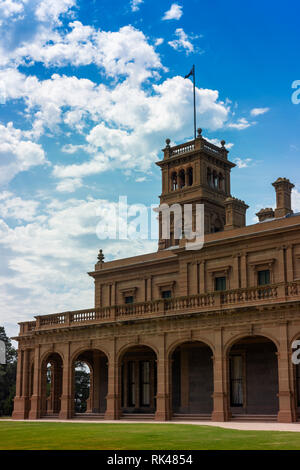 Extérieur de Werribee Park Mansion a été construit entre 1874 et 1877. Banque D'Images