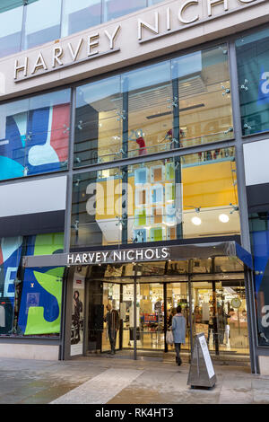 Harvey Nichols en magasin nouvelle cathédrale street,Manchester, Angleterre, Royaume-Uni Banque D'Images
