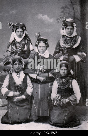 Les femmes bulgares de Yenikeny - Macédoine. Photo. Début du xxe siècle. Banque D'Images